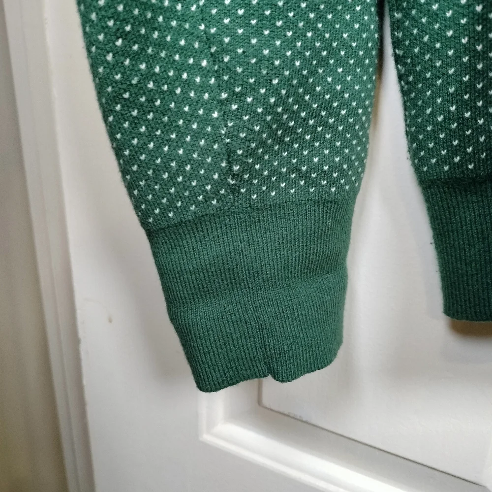 Bonobos Men's Large‎ Cotton Cashmere Birdseye Quarter Zip Sweater Green Pullover